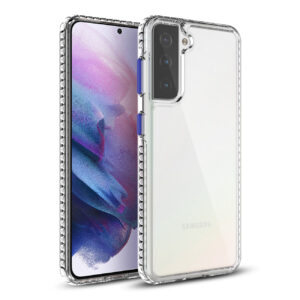 TPU Bumper Shockproof Case With Embedded Coil In BlackSAMSUNG GALAXY S21/S30 In Clear Navy