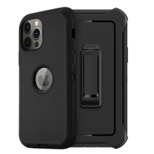 Multilayer Full Protection with Built-In Screen Protector CaseAPPLE IPHONE 12/IPHONE 12 PRO In Black