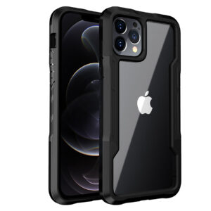 Shockproof Excellent Grip with Silky Feeling for Apple iPhone 12/Iphone 12 Pro In Black