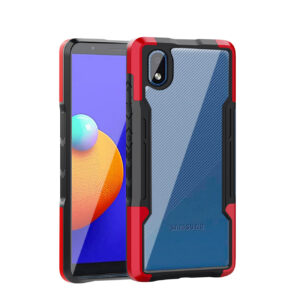Shockproof Excellent Grip with Silky Feeling for Samsung Galaxy A01 Core In Red
