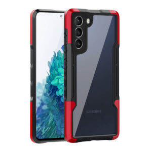 Shockproof Excellent Grip with Silky Feeling for Samsung Galaxy S21 FE In Red