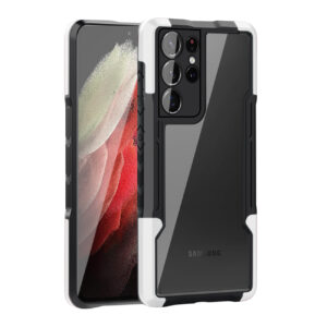 Shockproof Excellent Grip with Silky Feeling for Samsung Galaxy S21 FE In White