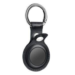 Reiko Leather Protective Case for Apple AirTag In Black