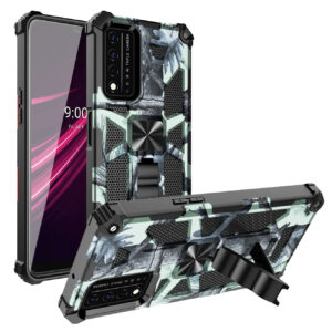 Built-in Kickstand TPU Case with Magnetic Mount for REVVL 5G in Tree leaf patterns