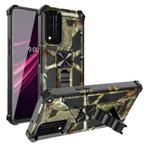 Built-in Kickstand TPU Case with Magnetic Mount for REVVL 5G in Tree leaf patterns