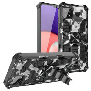 Built-in Kickstand TPU Case with Magnetic Mount for SAMSUNG GALAXY A22 5G in Camouflage