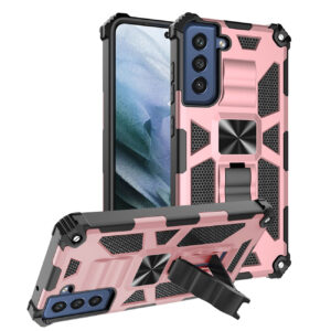 Built-in Kickstand TPU Case with Magnetic Mount for SAMSUNG GALAXY S22 PLUS in Rose Gold
