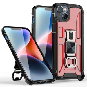 Kickstand Ring Holder/Bottle Opener with Magnetic Car Mount for IPHONE 14  In Red