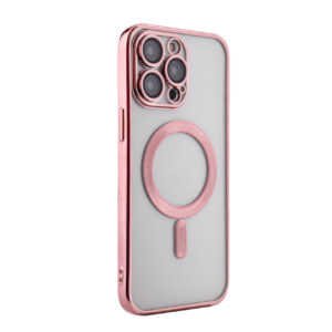 Magnetic Wireless Charging TPU Bumper Case For iPhone 14 Pro Max In Pink