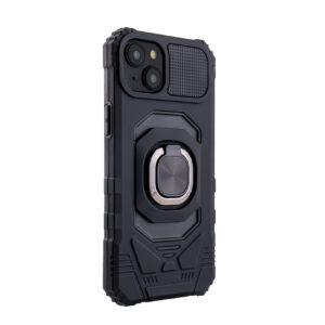 Kickstand Ring Holder TPU Shockproof Case for IPHONE 15 PLUS in Black