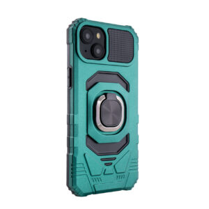 Kickstand Ring Holder TPU Shockproof Case for iPhone 15 PLUS in Green