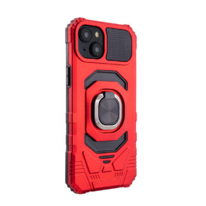 Kickstand Ring Holder TPU Shockproof Case for iPhone 15 PLUS in Red