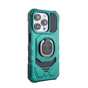 Kickstand Ring Holder TPU Shockproof Case for iPhone 15 PRO in Green