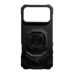 Kickstand Ring Holder TPU Shockproof Case for iPhone 17  MAX in Black , SKU: PC65-IPH17MAXBK