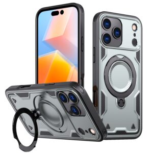 Reiko 360-degree Rotating Magnetic Versatile Stand Gray Compatible with iPhone 17 PRO MAX   , SKU: PC73-IPH17MAXGY