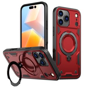 Reiko 360-degree Rotating Magnetic Versatile Stand Red Compatible with iPhone 17 PRO, SKU: PC73-IPH17PRORD