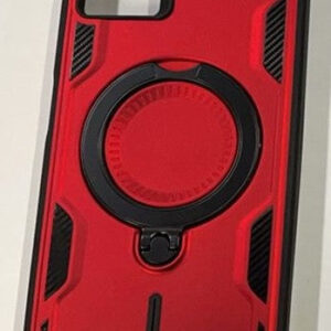 Reiko 360 Degree Rotating Magnetic Versatile Stand Red Compatible with iPhone Samsung Galaxy A06