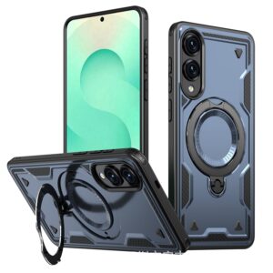 Reiko 360Â¡Ã£ Rotating Magnetic Versatile Stand Navy Blue Compatible with Samsung Galaxy S25 EDGE