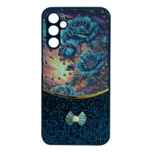 Sparkle Glitter Bling  Phone Case in Navy With Colorful Cover For Galaxy A14