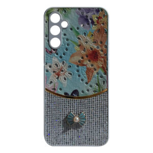 Sparkle Glitter Bling  Phone Case in White With Colorful Cover For Galaxy A15