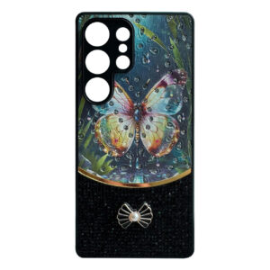 Sparkle Glitter Bling  Phone Case in Black With Colorful Cover For Galaxy S25 Ultra