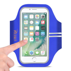 REIKO RUNNING SPORTS ARMBAND FOR 5 INCHES DEVICE IN BLUE (5x5 INCHES) SAB03-UNI50BL