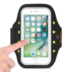 REIKO RUNNING SPORTS ARMBAND FOR 5 INCHES DEVICE WITH LED IN BLACK (5x5 INCHES)SAB05-UNI50BK
