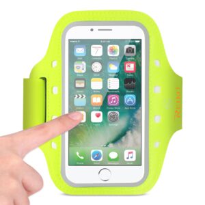 REIKO RUNNING SPORTS ARMBAND FOR 5 INCHES DEVICE WITH LED IN GREEN (5x5 INCHES)SAB05-UNI50GR