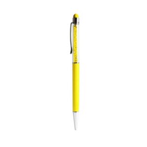REIKO CRYSTAL STYLUS TOUCH SCREEN WITH INK PEN IN YELLOW