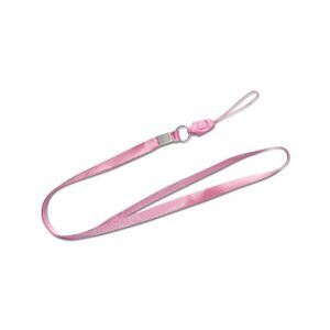 REIKO LONG LANYARD STRAP CLIP IN PINK