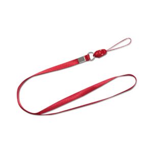 REIKO LONG LANYARD STRAP CLIP IN RED