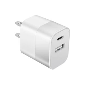 Power Delivery Dual Ports of USB and Type-C Wall Charger/ Power Adapter/ Charging Block In Silver (12pcs)SKU:TC72-PD3ASL