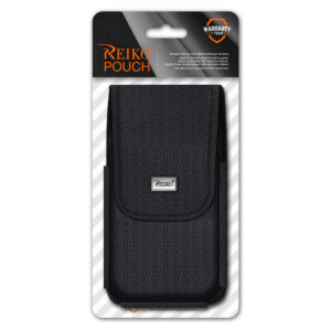 Reiko Vertical Rugged Custom EVA Pouch With Magnetic Closure and Belt Clip In Black (3.5 x 6.6 x 0.7 Inches)